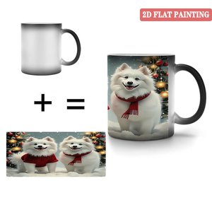 Frosted Black <b>Ceramic</b> <b>Mug</b> 11oz Heat Sensitive Color Changing Drinking Cup Office Use - Product Image 4