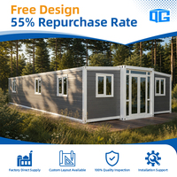 Maisons conteneurs 20 pieds extensibles, maisons pliables 40 pieds, 2 chambres, certifiées CE, préfabriquées et modulaires pour jardin