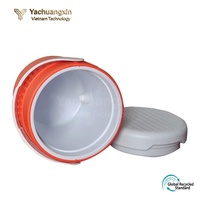 Glacière Moderne Orange en Plastique avec Robinet, Isolation Thermique, Étanche, Portable, Seau Vietnamien, Capacité 3/8L, pour Usage Alimentaire Extérieur