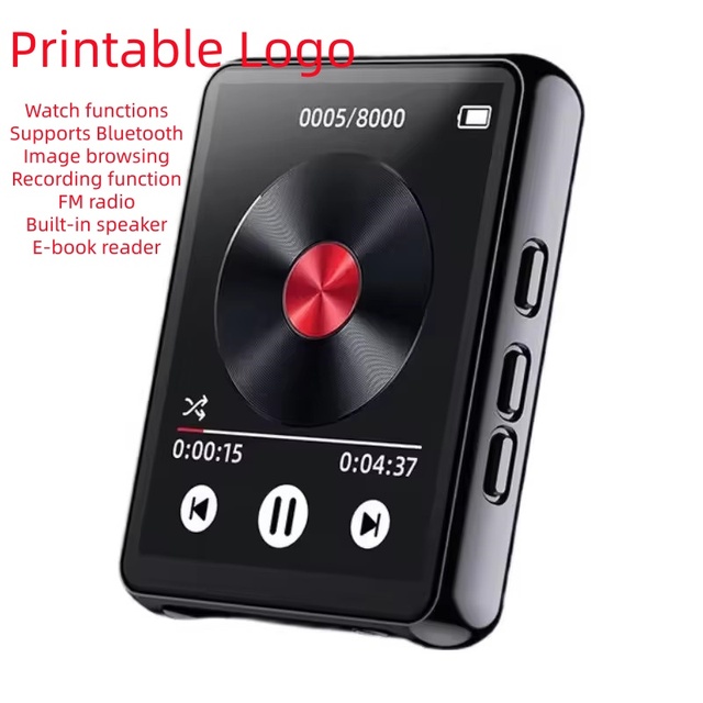 Factory Direct 2.4 Inch Touch Screen Portable MP3 Player BT Lossless Sound FM Radio Video Recorder Student Commute Use