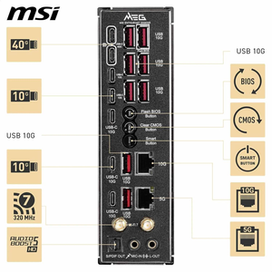 Carte mère de bureau MEG X870E GODLIKE E-ATX prend en charge les processeurs X870/AM5 Socket 9950X3D/9900X3D/9800X3D Nouvelle génération DDR5 256 Go - Product Image 4