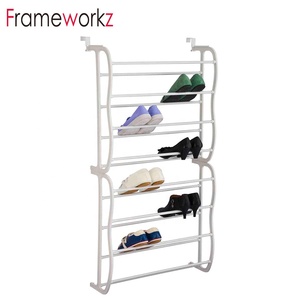 Easy Install <strong>Back</strong> Hanging Storage Organizer Over the Door Metal Shoe Display Rack Space-saving Shoe Rack - Product Image 1