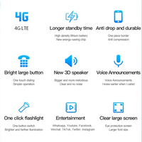 Téléphone Portable à Écran Tactile 2,8 Pouces 4G LTE Android Wi-Fi avec WhatsApp, Facebook et YouTube, Type Barre à Boutons
