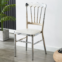 Chaises empilables en métal style Napoléon Chiavari pour événements de mariage, chaises de banquet en métal doré pour restaurants et événements