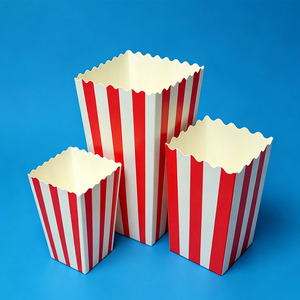 Cajas de Palomitas de Maíz Desechables Biodegradables, Contenedores de Palomitas de Maíz de Varios Tamaños para Cine, Noche de Cine, Fiesta, Carnaval, Empaque para Snacks - Product Image 3