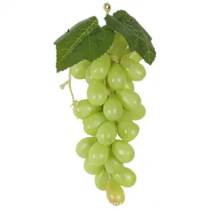 Fruta Artificial verde, fruta de plástico, uvas de PVC, 36 Uds., muestra gratis