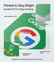 Support en acrylique pour carte RFID NFC avec évaluation Google Review, capteur intelligent, design personnalisable, NFC haute fréquence pour usage hôtelier Google