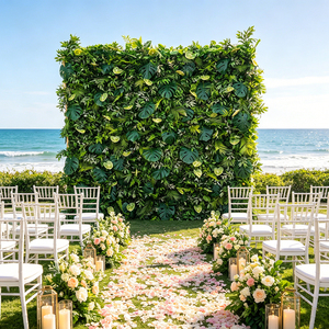 Mur de fleurs artificielles en soie fait main pour la décoration d'événements et de fêtes – Fournisseur direct - Product Image 1