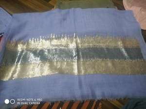 Foulard Hijab en laine de soie, bordure avec paillettes, châles, tendance - Product Image 5