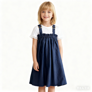 ग्रीष्मकालीन बेबी गर्ल नरम गिंघम 100% कपास की पोशाक छोटी लड़की बुटीक आस्तीन पोशाक - Product Image 6