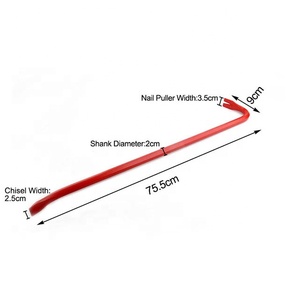 Barre de pied de biche en acier au carbone avec extracteur de clous, antirouille, barre de broyage de col de cygne - Product Image 3
