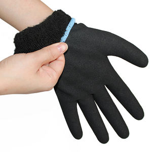 Soğuk dayanıklı 3/4 nitril daldırma kış iş eldivenleri çift kat akrilik astar kumlu nitril kaplı sıcak koruyucu eldiven - Product Image 2