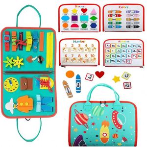 New Update Montessori Autism Soft Sensory Toy Blue <b>Felt</b> Fabric Busy Activity Learning Board <b>Animal</b> Alphabet Toddler Unisex 0-24 - Product Image 3