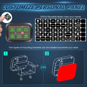 6 gang chuyển đổi bảng điều khiển phổ mạch điều khiển Hệ ThốNg TiếP sức hộp tự động Dimmable on-off Led cảm ứng chuyển đổi bảng điều chỉnh cho Xe thuyền - Product Image 3