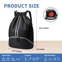 Sac de sport à cordon avec compartiment à chaussures, sacs de fitness, sacs lifestyle, sac à dos pour l'école, sacs d'école, sacs universitaires en polyester