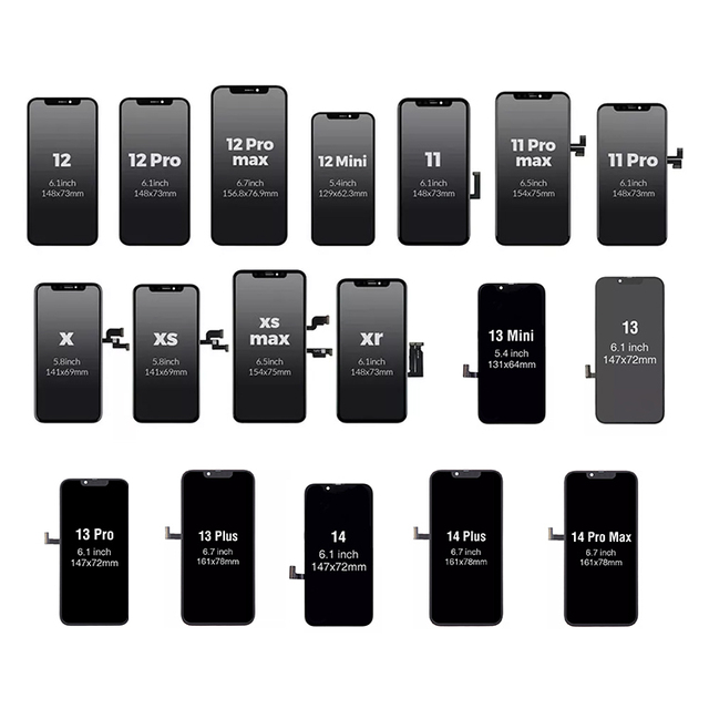 RJ LCD Display Incell for iPhone X XS XR Max 11 12 13 Pro Max 14 15 Pro MaxiPhone 11 Touch Screen Mobile Phone Replacement