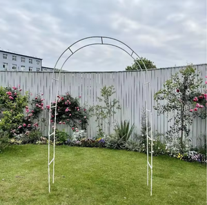 Arche de jardin en <span class=keywords><strong>fer</strong></span> forgé pour plantes grimpantes, fleurs et vignes, support décoratif pour jardin, support de pot de fleurs, pour mariages et fêtes, collection automne - Product Image 6