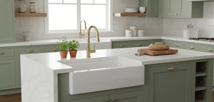 แผ่นหินควอตซ์เวียดนามสีเบจขนาดใหญ่ ดีไซน์โมเดิร์นแบบ 3 มิติ สำหรับโรงแรม ห้องครัว ห้องน้ำ โรงพยาบาล ท็อปโต๊ะเครื่องแป้ง - Product Image 2