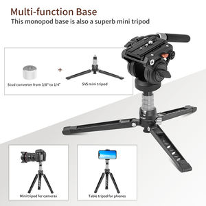 Cayer AF34DVH6 – monopode d'<span class=keywords><strong>appareil</strong></span> <span class=keywords><strong>photo</strong></span> professionnel avec tête fluide et sac de transport, Mini trépied 3 en 1 et fonction de bâton de Trekking - Product Image 4