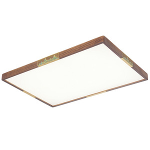 <b>Ceiling</b> <b>Light</b> Walnut Wood Led Three Color Changing Living Room Bedroom Chinese Style - Product Image 4