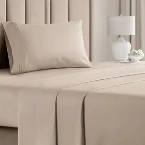 Lençol de cama personalizado de luxo, lençol de cama com 2 travesseiros