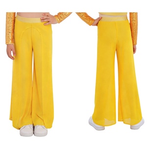 6-16 Kids Girls Lyrical Dance Costume Wide-Leg <b>Mesh</b> <b>Pants</b> Performance Competition Ballroom Dance Costumes Dancewear Manufacturer - Product Image 2