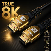 Câble HDMI 2.1 ultra haute vitesse 8K 48 Gbps, boîtier en aluminium, 8K 60 Hz, 4K 120 Hz, eARC, HDMI 10+, cordon HDMI pour PS5, Xbox, RTX 4090, moniteur