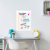 Tableau blanc effaçable à sec personnalisé avec design de notes adhésives, grand tableau blanc effaçable à sec pour les présentations scolaires et les projets en classe