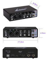 LAI22 produk penjualan terbaik profesional Desktop Usb 2 saluran Audio kartu suara Aksesori plastik portabel berkabel-1 buah CN;GUA