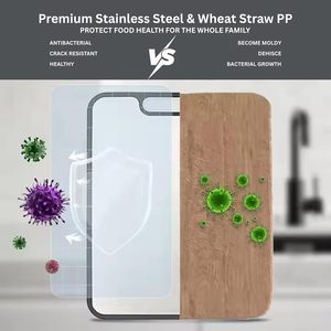 New Product Antimicrobial Double-Sided Titanium Cutting Board Ti Wheat Straw <b>Chopping</b> <b>Block</b> for Kitchen - Product Image 3