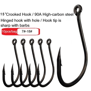 Hameçons métalliques robustes pour la pêche en mer au bar et à la truite, accessoires de pêche en bateau pour la pêche en rivière au requin, au sturgeon et au thon - Product Image 1