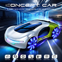 Nuevo Concepto de Auto Deportivo con Luces, Doble Spray, Derrape, Carreras, Juguete Eléctrico CV-E600, Escala 1:64, Alcance de 50m, Uso en Interiores, Plástico