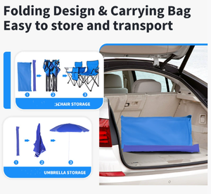 بيع بالجملة من المصنع مباشرة للاستجمام في الهواء الطلق حزمة الثلج المظلة والكراسي المزدوجة المحمولة التخييم - Product Image 4