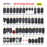 Llave de Coche Keydiy KD ABS+Metal Negra con Hoja sin Cortar, Opción de Logotipo Personalizado para Modelos KD900/URG200/KD-X2 Mini B01-B32