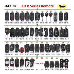 Llave de Coche Keydiy KD ABS+Metal Negra para Modelos KD900/URG200/KD-X2 Mini B01-B32 - Product Image 1