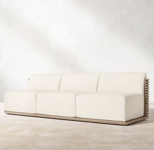 Muebles de Exterior para Balcón de Hotel y Villa, Juego de Sofás de Madera de Teca Modernos para Patio, Personalizados al por Mayor - Product Image 3
