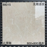 Carreaux de sol en marbre pleine masse émaillés 80x80 de Foshan, motif marbre gris clair, antidérapants pour salle de bain, salon et mur