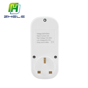 <span class=keywords><strong>Prise</strong></span> monophasée UE avec protection automatique contre les surtensions, 16A 220V, affichage LED réglable pour surtension/surintensité, idéale pour réfrigérateur - Product Image 6