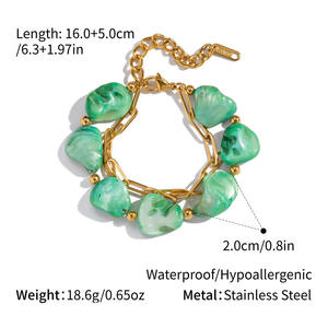 Collar de Piedras Irregulares Verdes Vintage para Mujer, Regalo de Joyería para Fiestas de Verano, Cuentas para Pulsera, Moda con Cuentas - Product Image 6