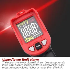 TA601A TA601B TA601C Digital Infravermelho Termômetro De Plástico Laser Posicionamento Medidor de Temperatura LCD Luz Alarme Sem Contato - Product Image 4