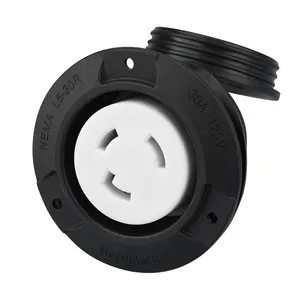 30 Amp Replacement Receptacle NEMA L5-30R 125V ETL Listed Power Connector Twist Lock 3 Wires Socket L5-30R Locking Receptacle