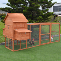 Poulailler et abri de luxe en bois massif pour l'extérieur, pour poules pondeuses, lapins, chats et pigeons - Utilisation domestique en Chine avec toit en bois