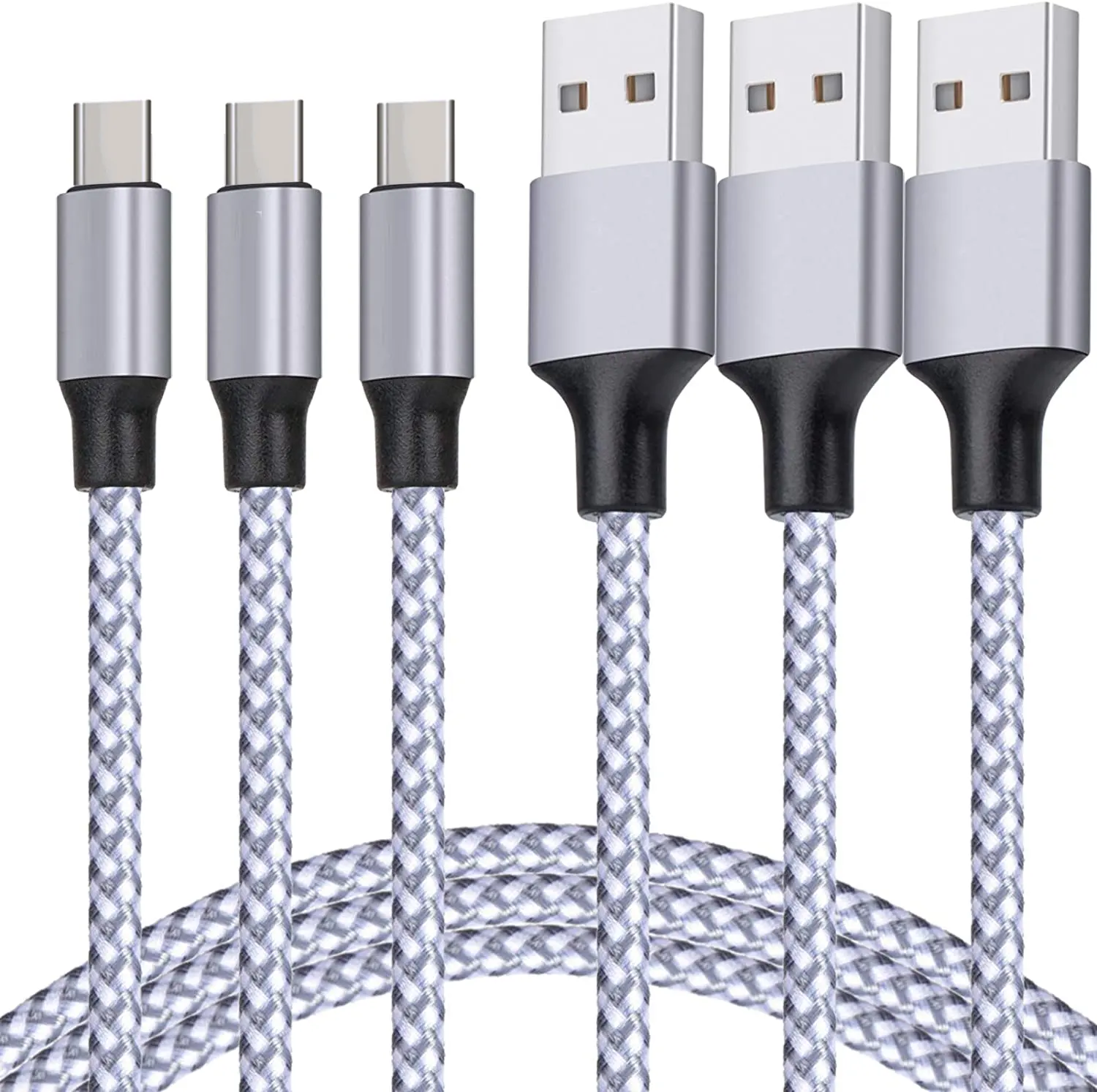 Mais barato micro usb cabo de sincronização de dados de nylon tipo c android micro usb 3m de comprimento