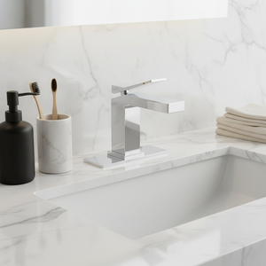 Luxueux Design Unique En Laiton Lavabo Mitigeur Chrome Pont Montage Monotrou <span class=keywords><strong>Eau</strong></span> Chaude Et Froide Robinet De Salle De Bains - Product Image 4