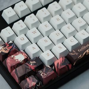 Genshin-Juego de teclas PBT para teclado mecánico, juego de teclas con perfil de cerezas, de impacto <span class=keywords><strong>Hu</strong></span> <span class=keywords><strong>Tao</strong></span> /Kamisato Ayaka/<span class=keywords><strong>Raiden</strong></span> <span class=keywords><strong>Shogun</strong></span>, 136 - Product Image 4
