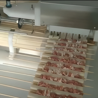 Machine commerciale de brochette de viande Machine d'assemblage de kebab Fabricant de brochette de légumes Équipement industriel de traitement de la viande
