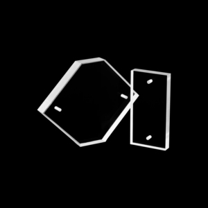 Ventanas protectoras perforadas rectangulares de cristal de zafiro óptico personalizadas para instrumentos de precisión óptica - Product Image 1