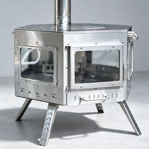 Poêle à <span class=keywords><strong>bois</strong></span> hexagonal portable en acier inoxydable, poêle à <span class=keywords><strong>bois</strong></span> d'extérieur pliable, poêle <span class=keywords><strong>de</strong></span> camping avec <span class=keywords><strong>tuyau</strong></span> <span class=keywords><strong>de</strong></span> cheminée - Product Image 3