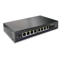 Switch Ethernet Fanless Multi-Giga a 8 Porte 2.5G RJ45, Gestito via Web, con QoS e VLAN, 2x 10G SFP+