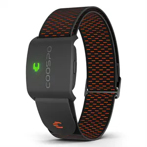 COOSPO HW9 Brazalete Monitor de Ritmo Cardíaco con Zonas HR Calorías Monitor de Ritmo Cardíaco Sensor Fitness Ciclismo para Peloton Zwift Wahoo